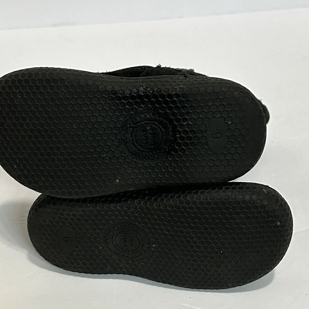 Livie & Luca girls Black Suede Boots with Button Accents size 6